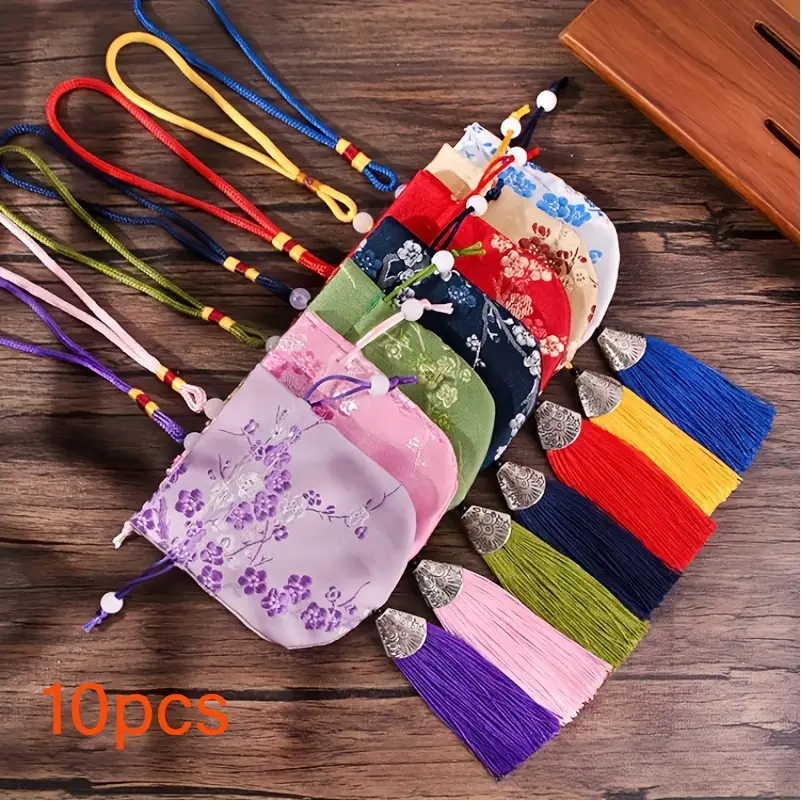 10pcs Scented Sachets with Satin Brocade