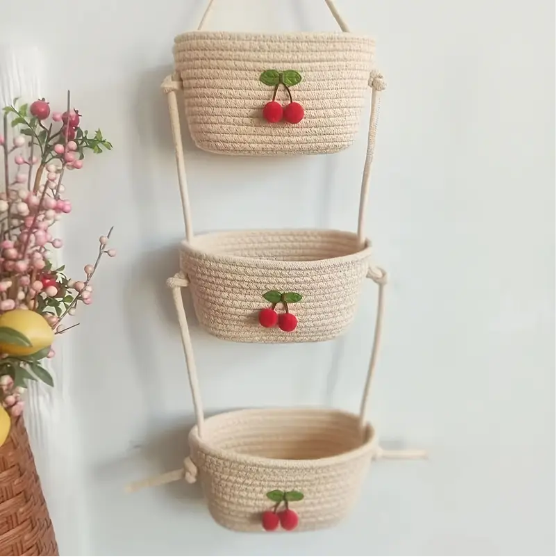 1pc 3-tier Hanging Storage Baskets