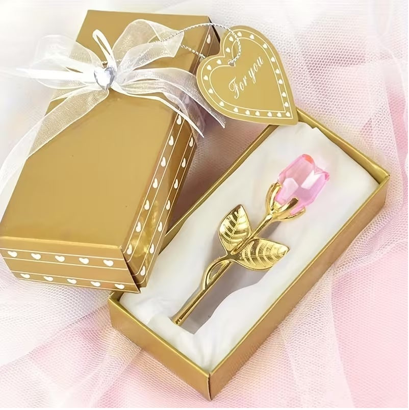 Elegant Crystal Rose Gift Box