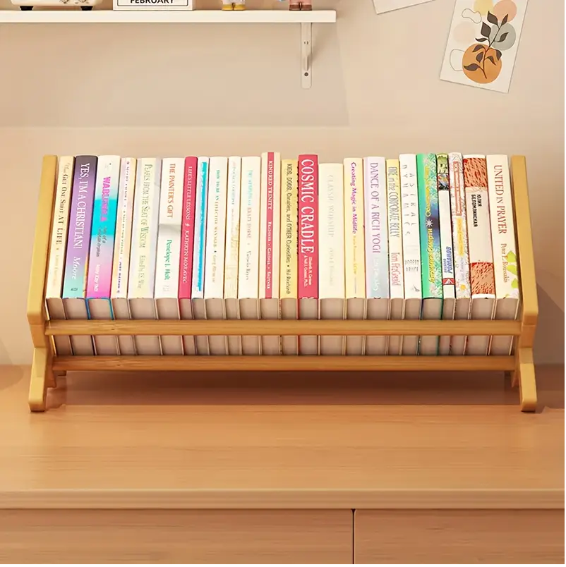 Chic Yellow Wooden Desktop File Organizer