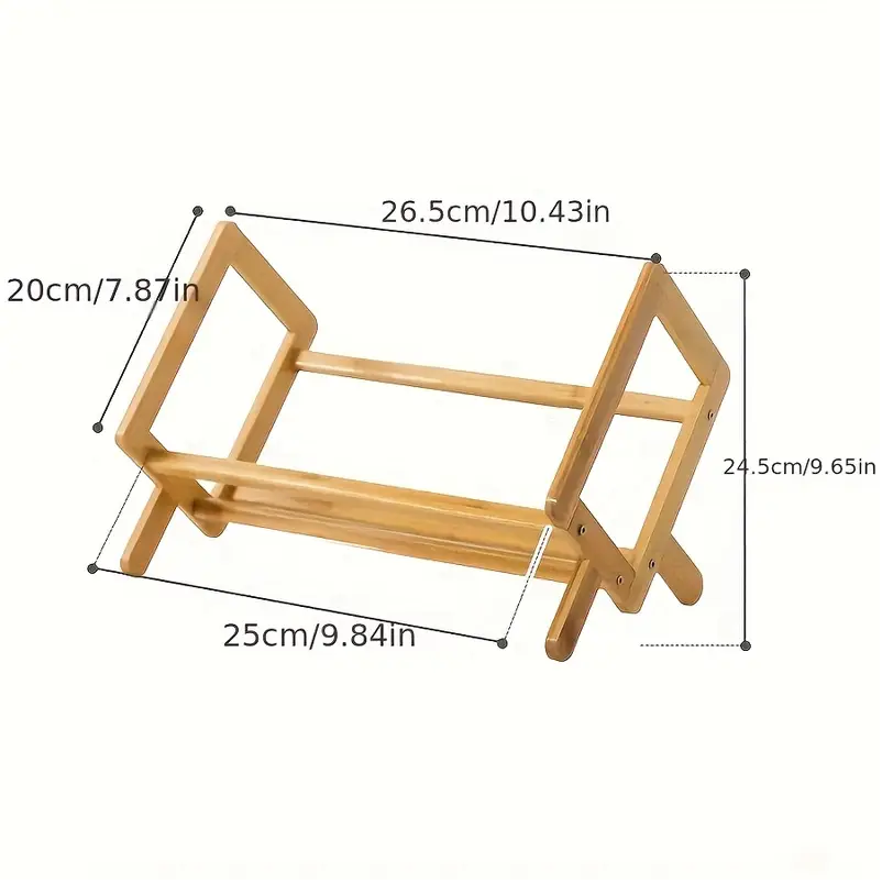 Chic Yellow Wooden Desktop File Organizer