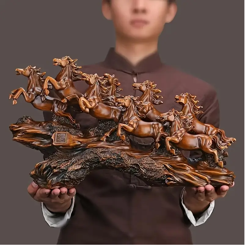 Elegant Resin Horse Sculpture