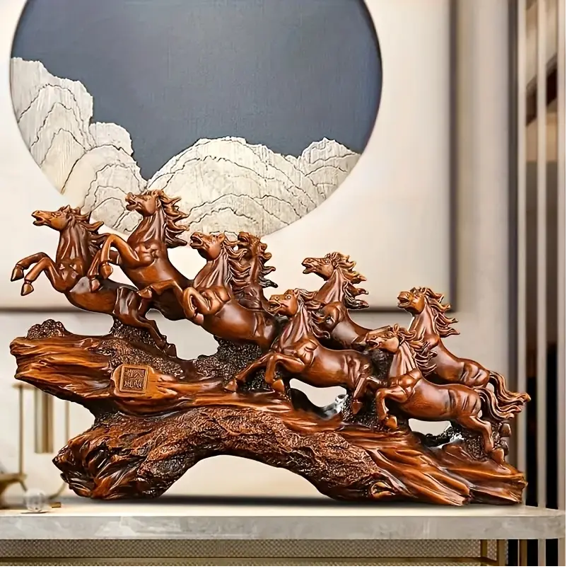 Elegant Resin Horse Sculpture