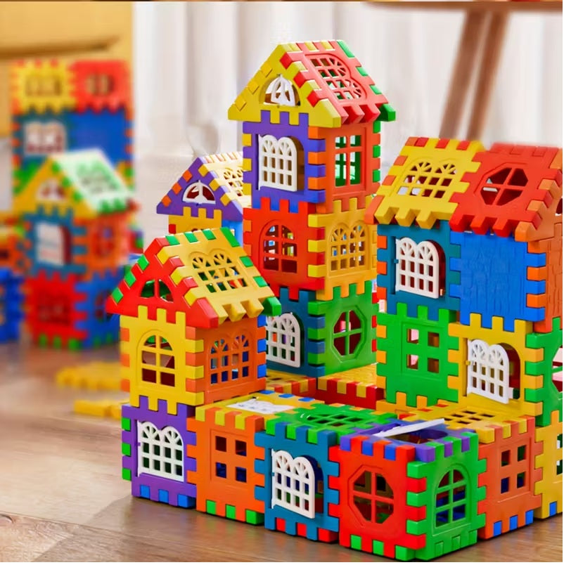 Colorful Large House Building Blocks,