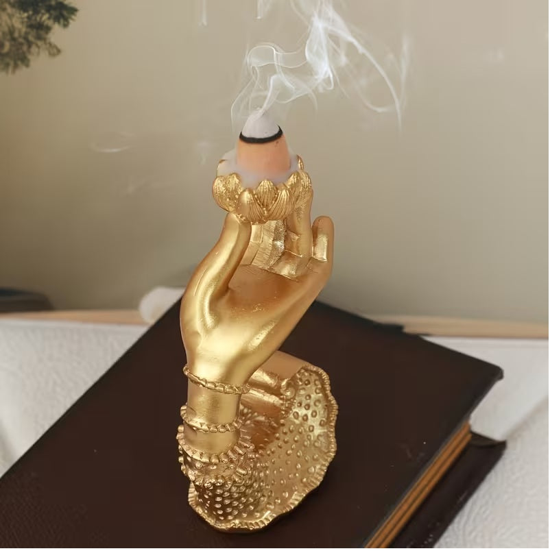 Elegant Golden Finger for Lotus Decorative Figure -