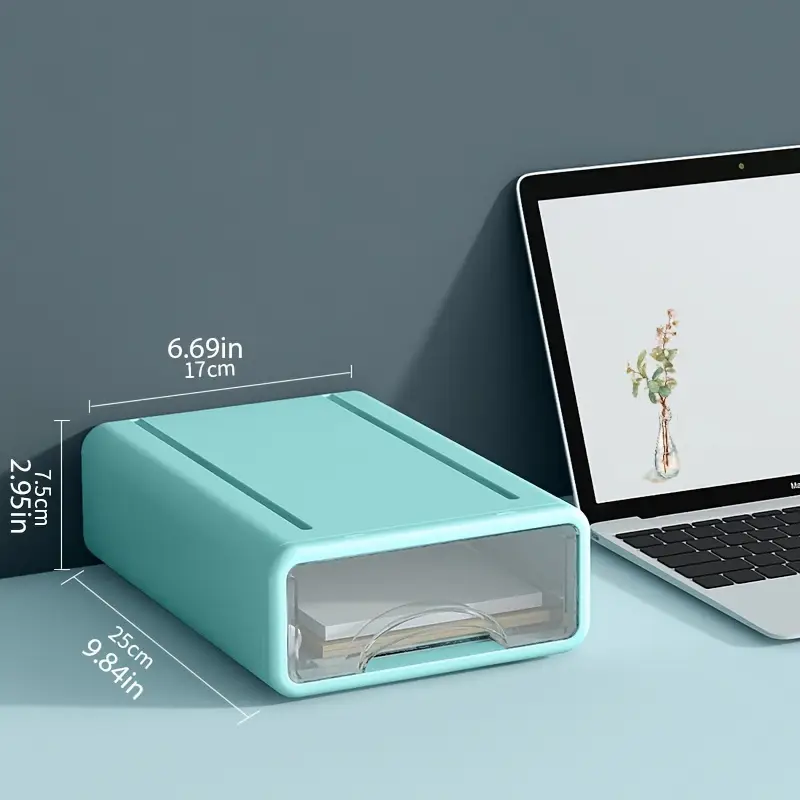 4pcs Stackable Plastic Storage Drawers