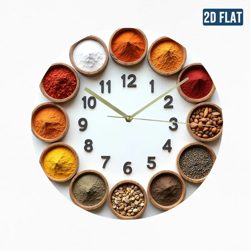 Spice-Themed Kitchen Clock