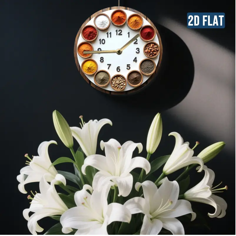 Spice-Themed Kitchen Clock