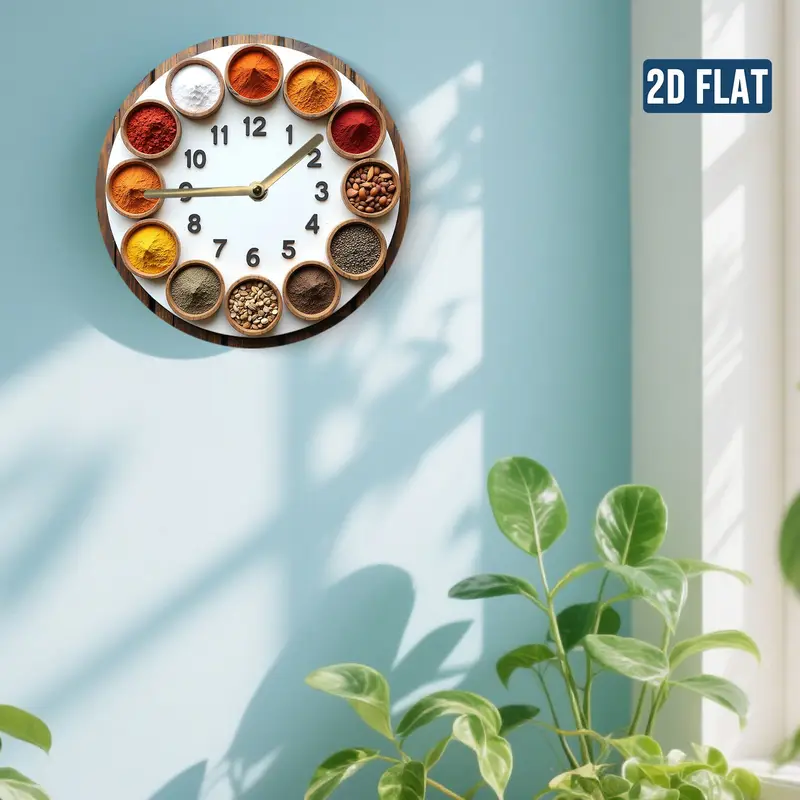 Spice-Themed Kitchen Clock