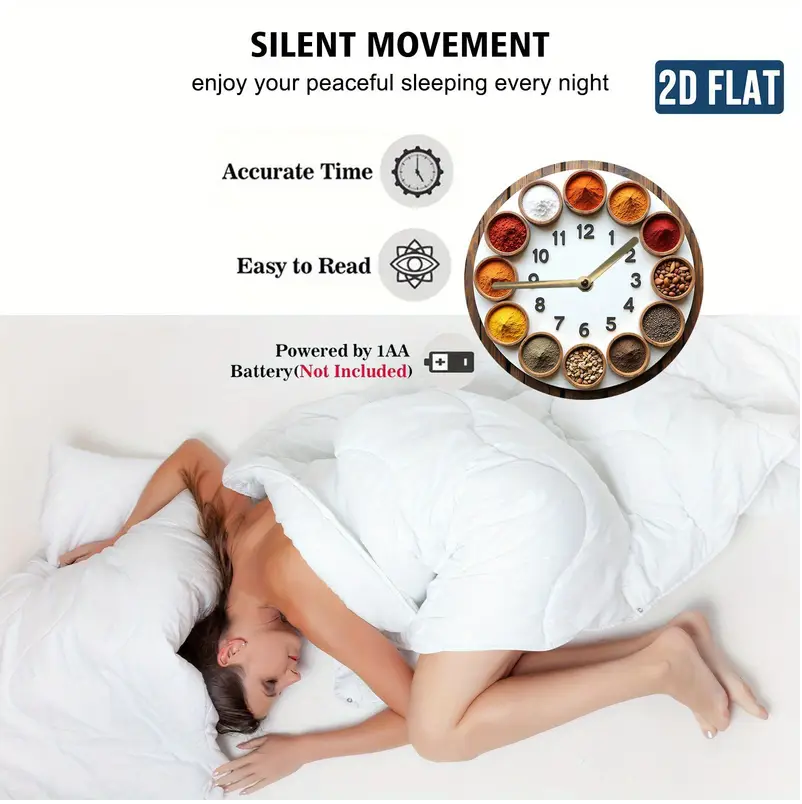 Spice-Themed Kitchen Clock