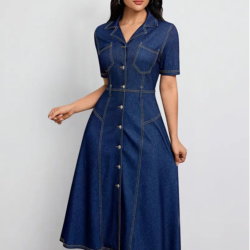 Cross-border Women's Short Sleeve Dress