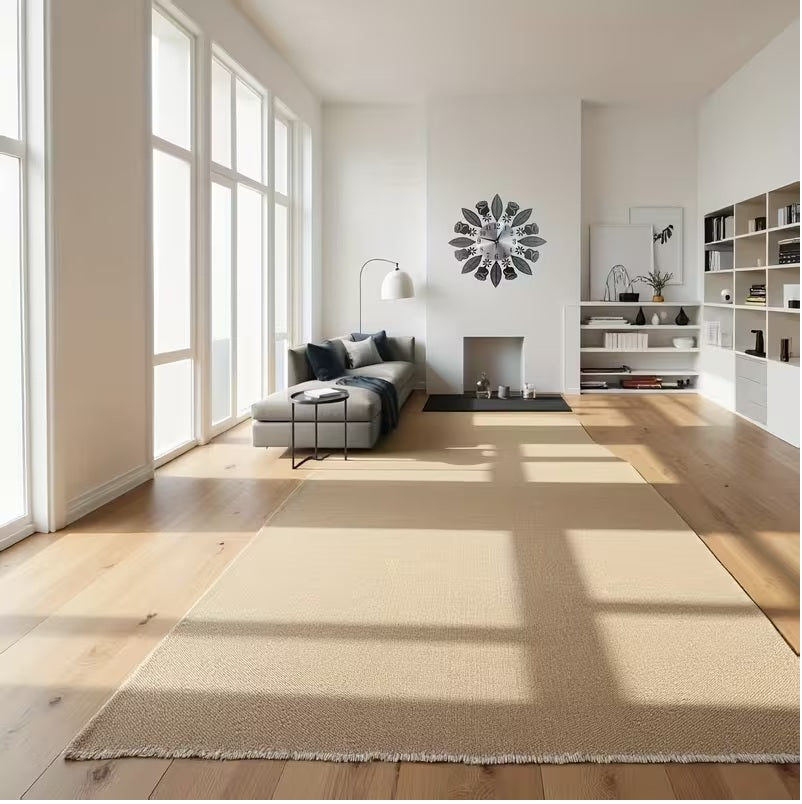 1pc Modern Minimalist Round Wall Clock with Elegant Floral Design