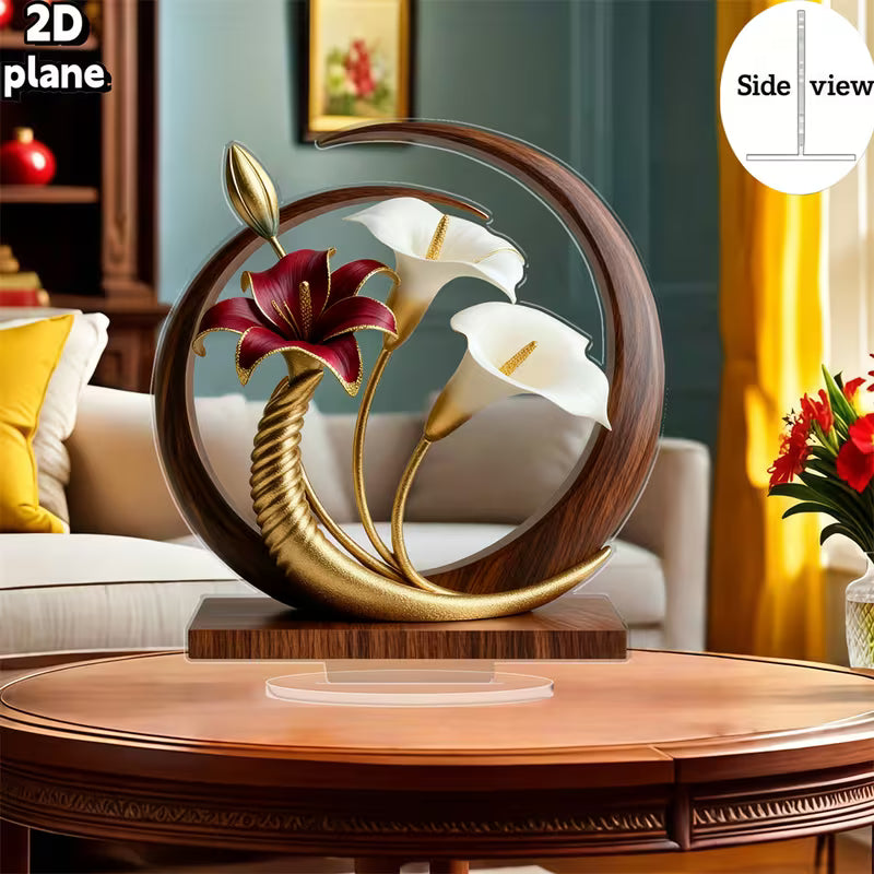 Elegant Floral and Curved Design.