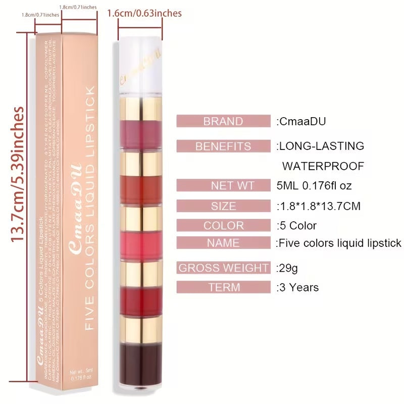 Lip Glaze Waterproof Sweatproof Colorfast Lipstick -