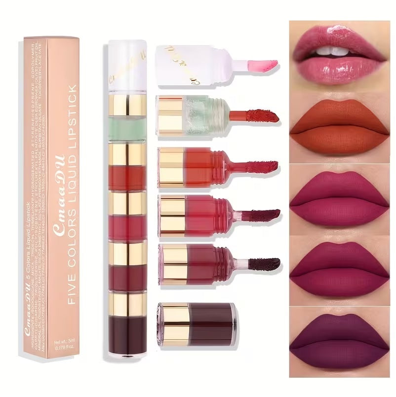 Lip Glaze Waterproof Sweatproof Colorfast Lipstick -