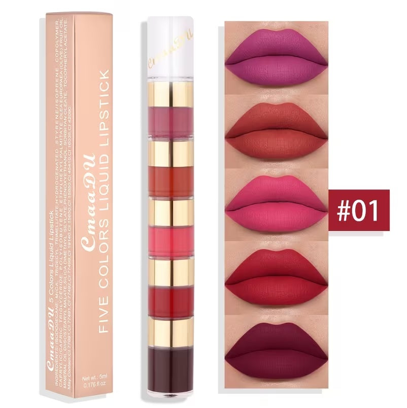 Lip Glaze Waterproof Sweatproof Colorfast Lipstick -