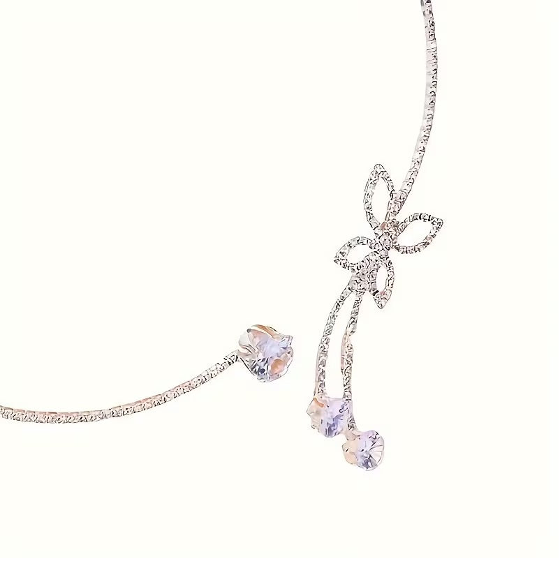 Elegant Sparkling Butterfly Pendant Necklace