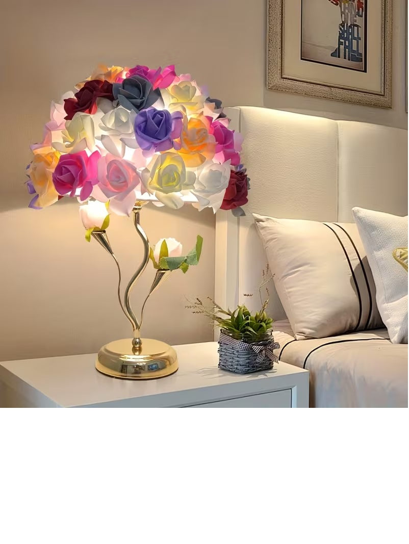 Creative & Cozy 7 Color Rose-Shaped Table Lamp