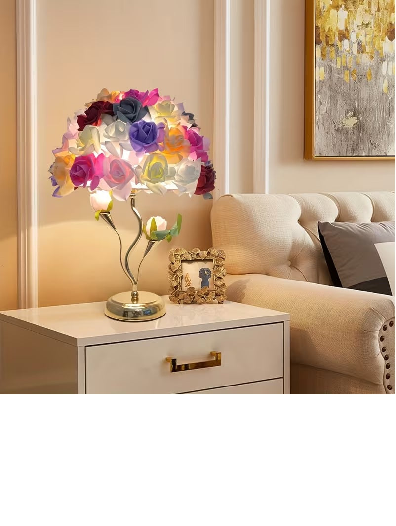 Creative & Cozy 7 Color Rose-Shaped Table Lamp