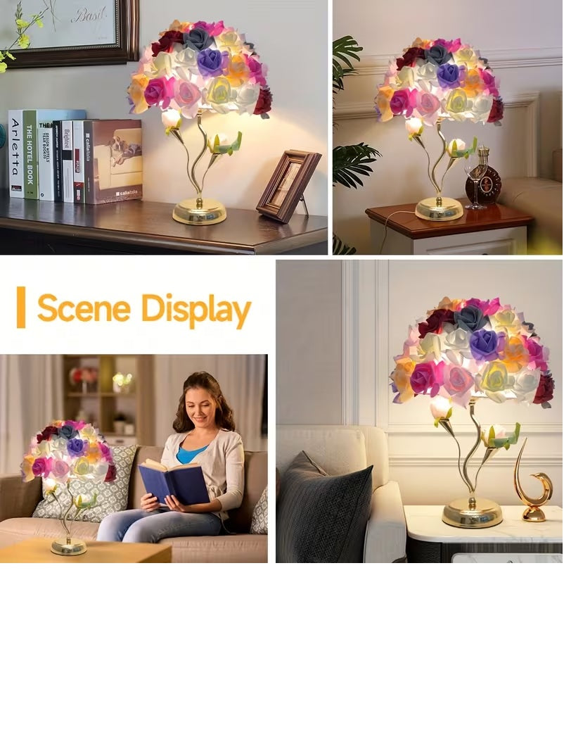 Creative & Cozy 7 Color Rose-Shaped Table Lamp