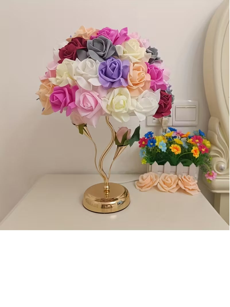 Creative & Cozy 7 Color Rose-Shaped Table Lamp