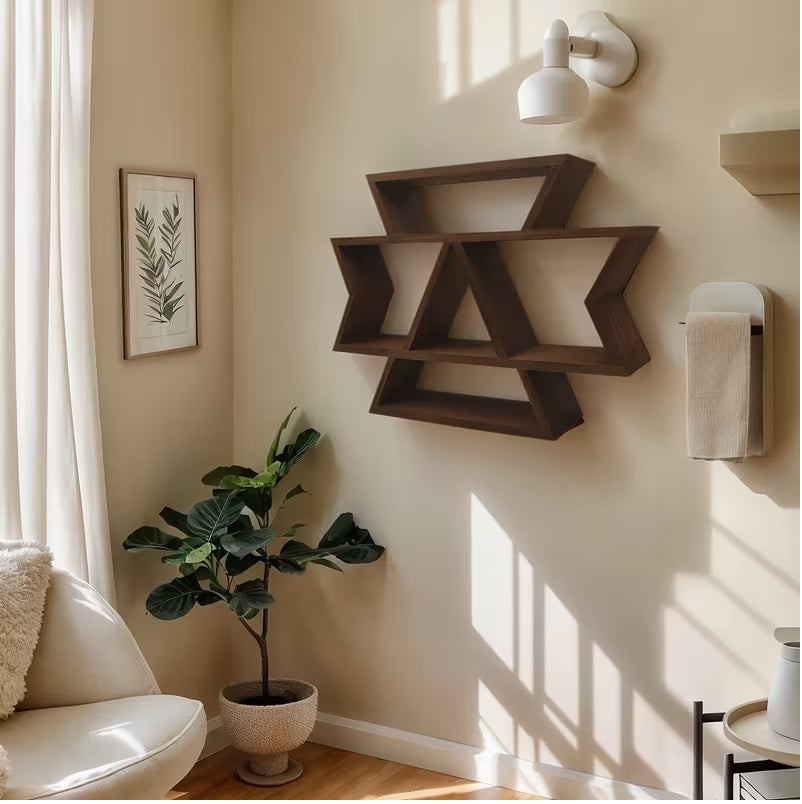 Solid Wood Wall-Mounted Floating Shelves -