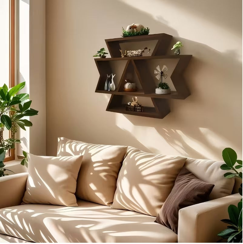 Solid Wood Wall-Mounted Floating Shelves -