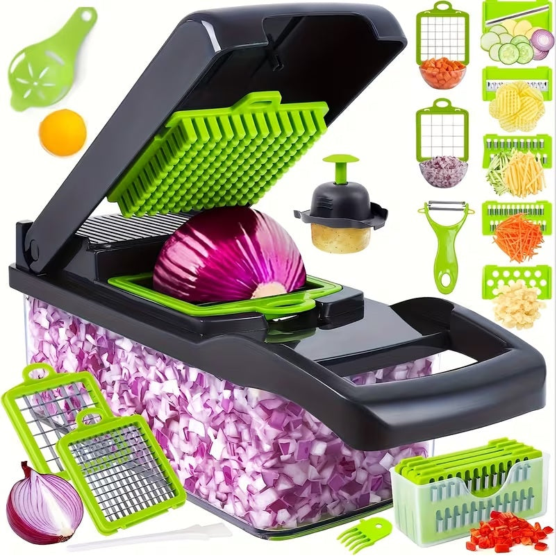 Vegetable Chopper, Multi-Functional Design,