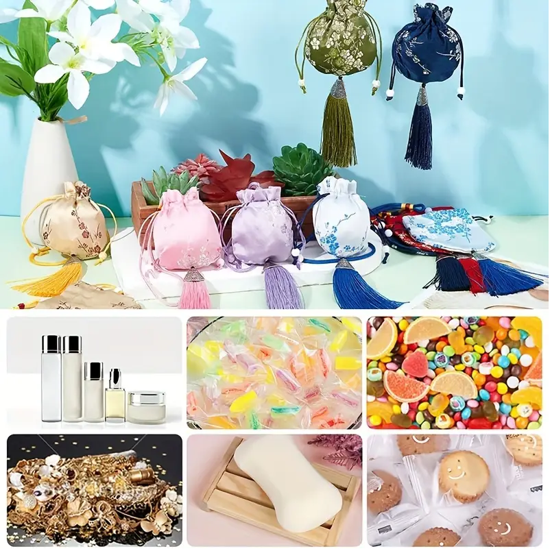 10pcs Scented Sachets with Satin Brocade