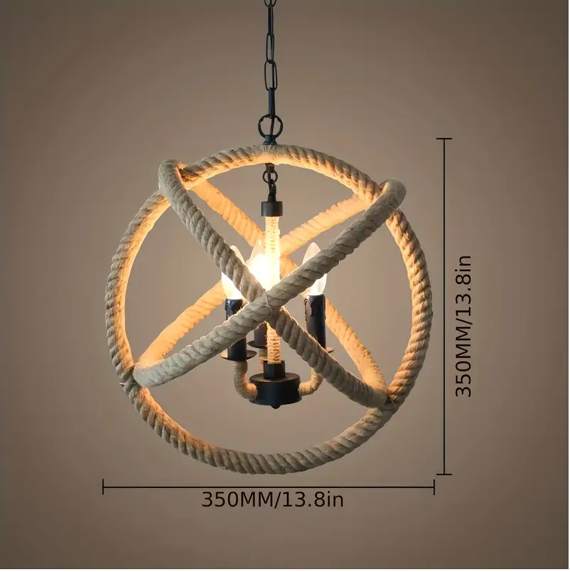 1pc 3-Light Industrial Vintage American