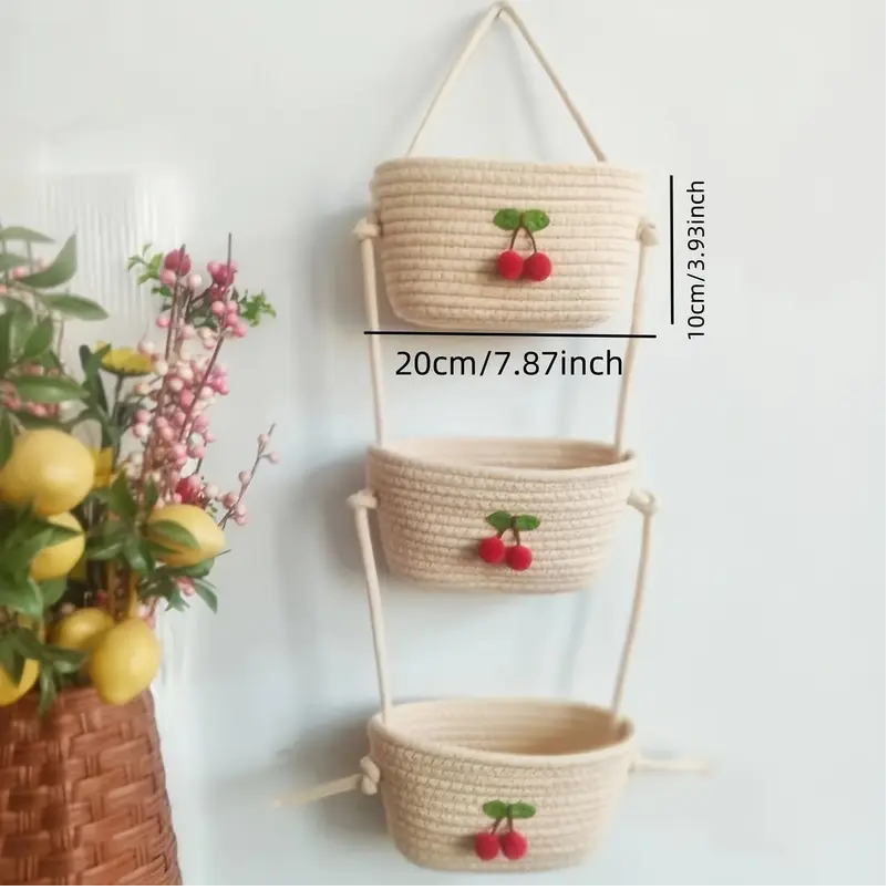 1pc 3-tier Hanging Storage Baskets