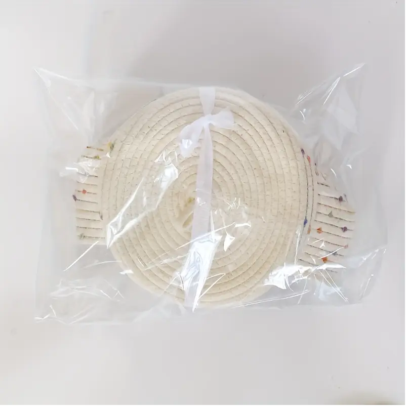 1pc Hand-Woven Cotton Storage Baskets
