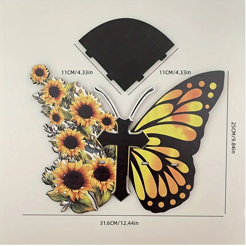 1pc Sunflower Butterfly Wall Corner Rack