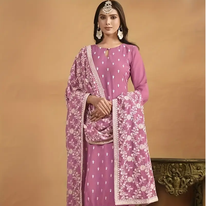 3pcs Women's Middle Eastern Traditional Gown Set