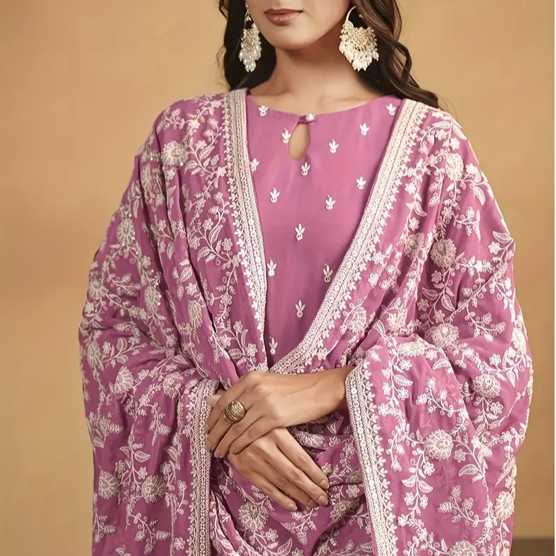 3pcs Women's Middle Eastern Traditional Gown Set