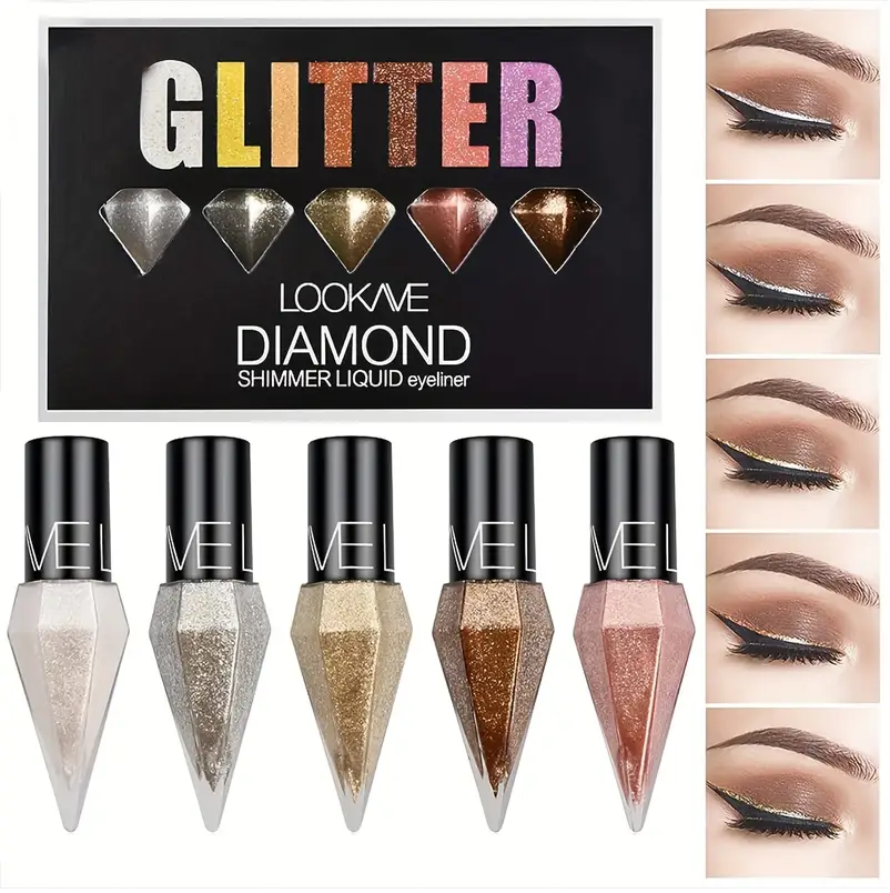5pcs Pearl Diamond Eyeliner