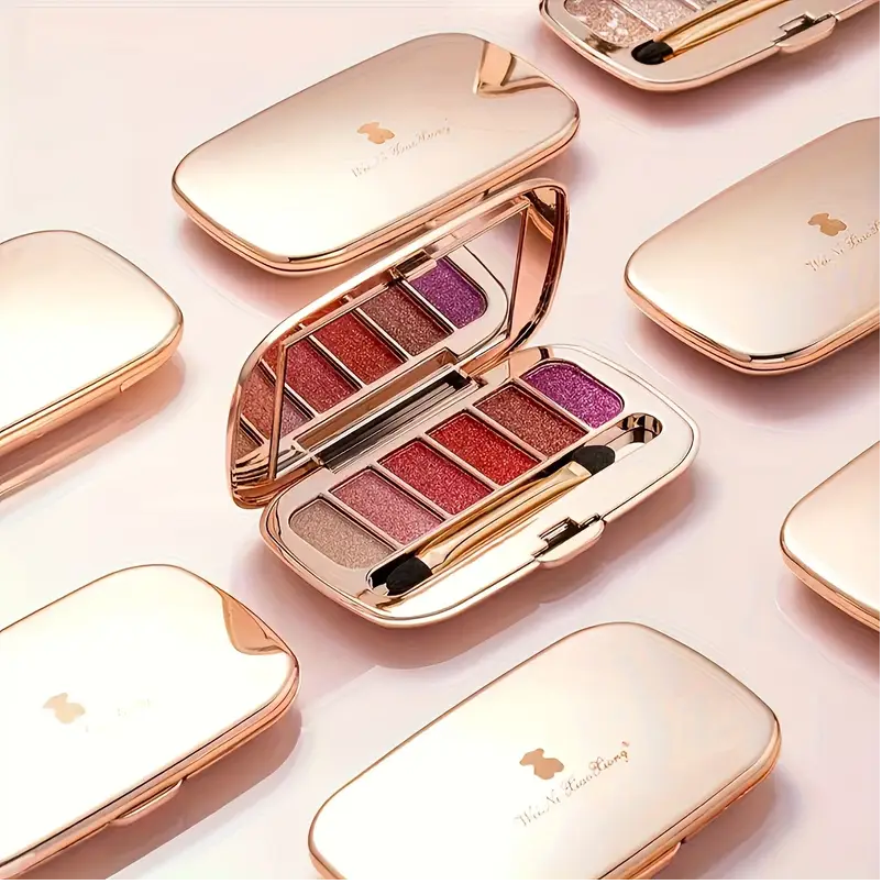 6-Color Diamond & Pearl Glitter Eyeshadow Palette