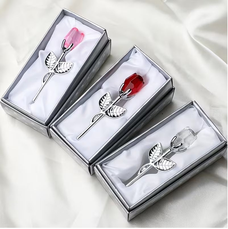 Elegant Crystal Rose Gift Box