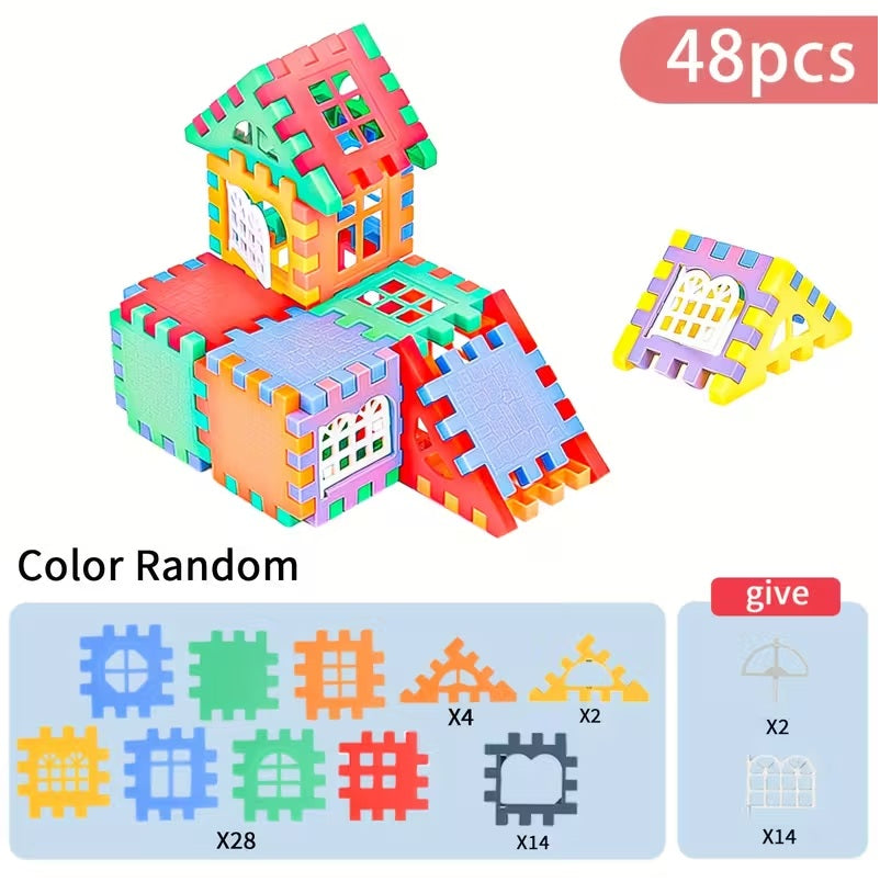 Colorful Large House Building Blocks,