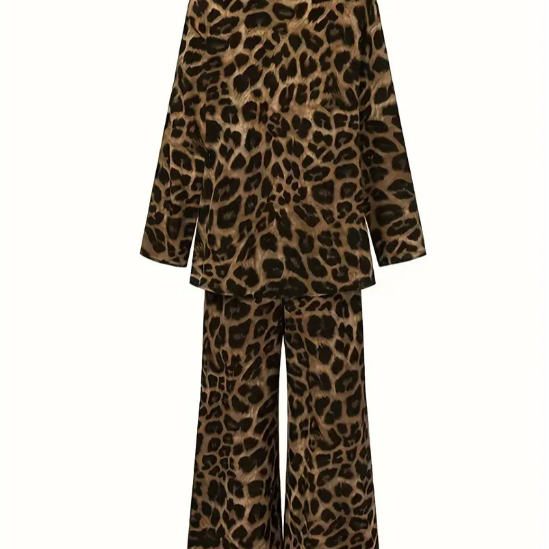 Leopard Print Vacation Two Piece Set