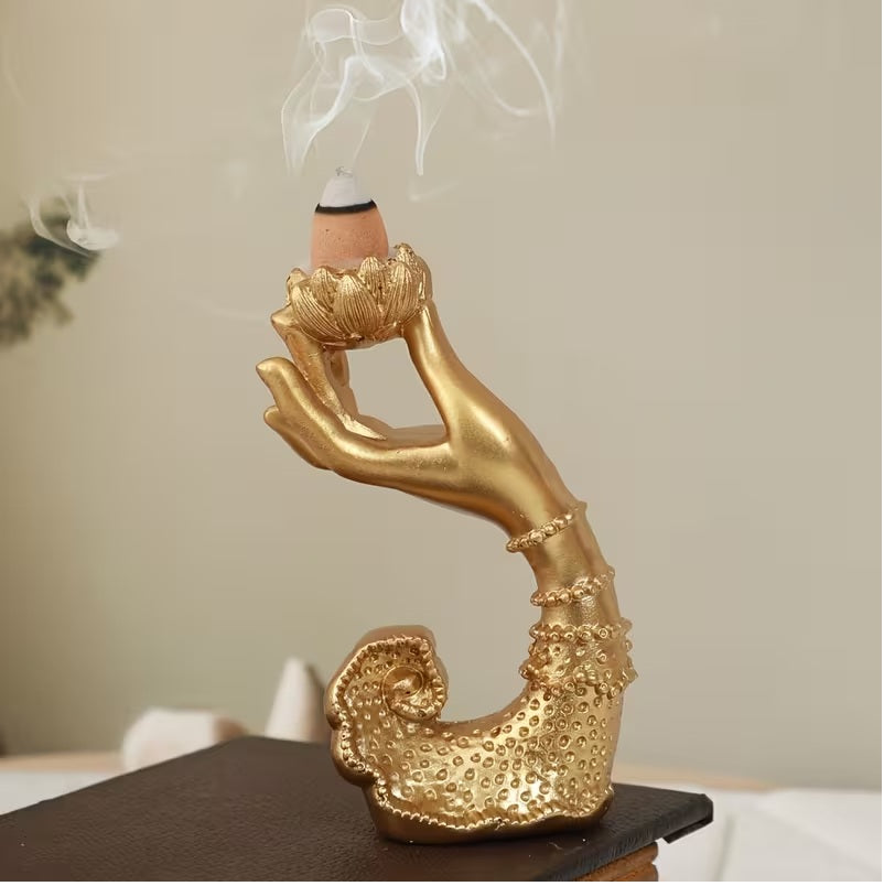 Elegant Golden Finger for Lotus Decorative Figure -