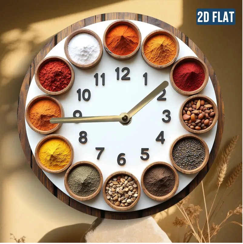 Spice-Themed Kitchen Clock