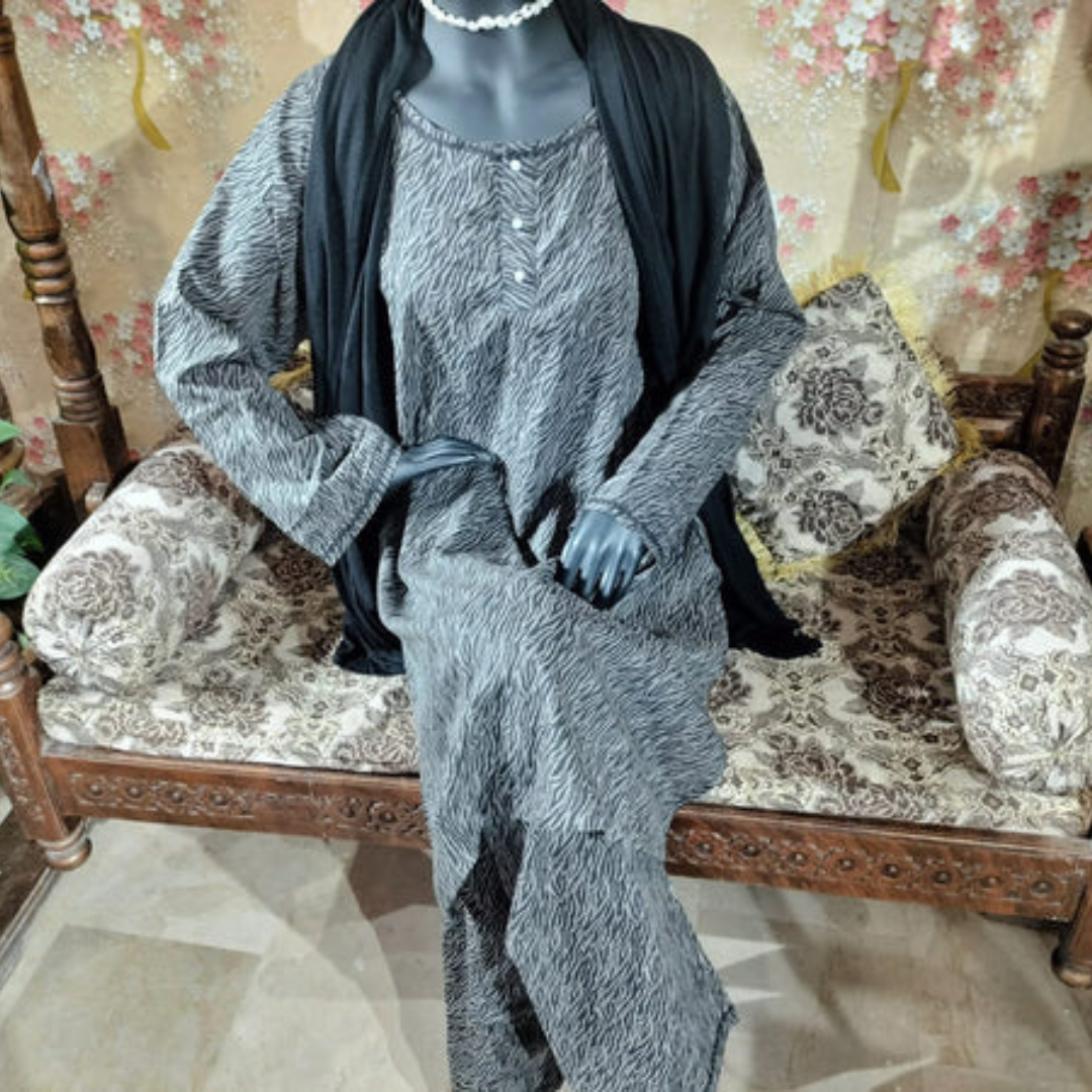 Zebra print lawn dress