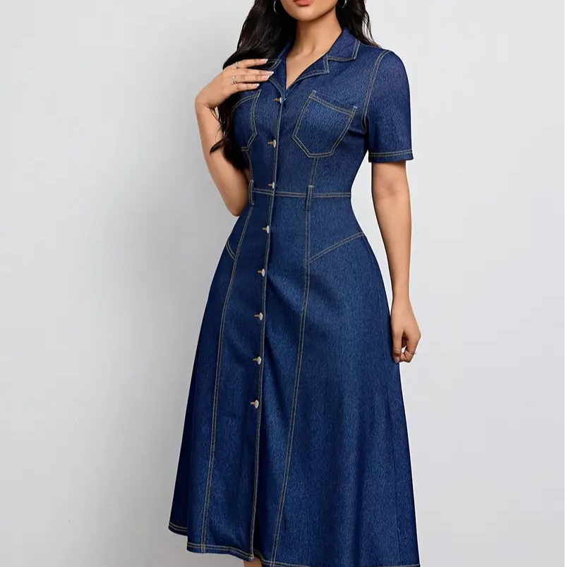 Cross-border Women's Short Sleeve Dress