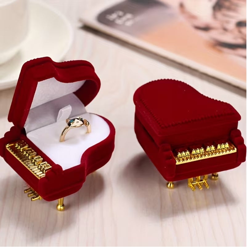 Vintage Red and Golden Luxury Jewelry Organizer