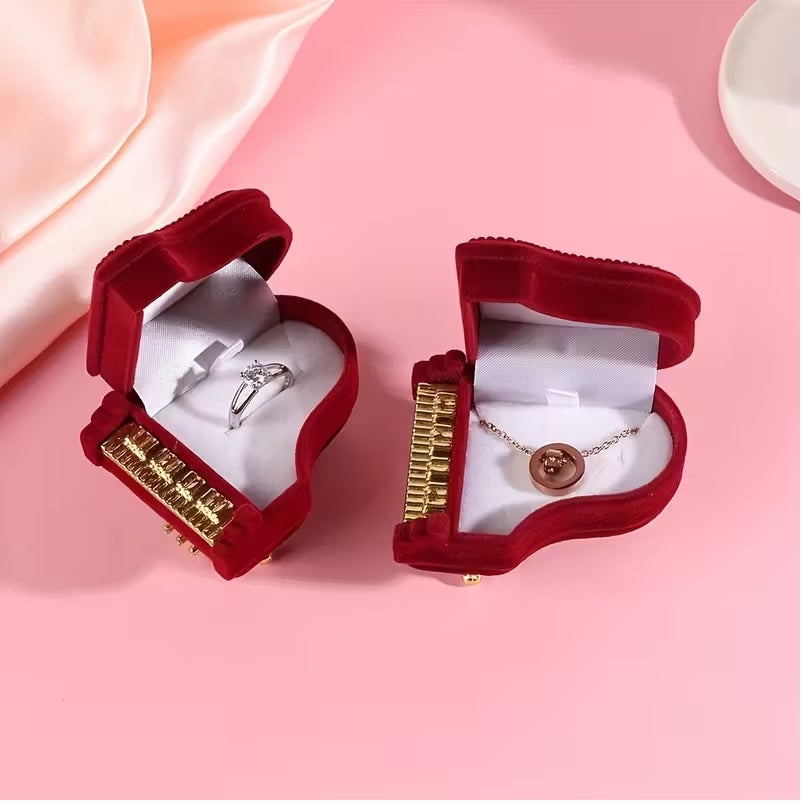 Vintage Red and Golden Luxury Jewelry Organizer