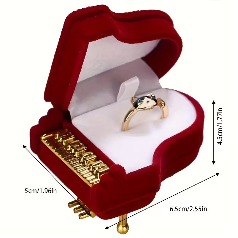 Vintage Red and Golden Luxury Jewelry Organizer