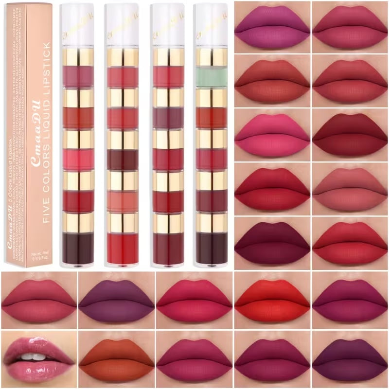 Lip Glaze Waterproof Sweatproof Colorfast Lipstick -