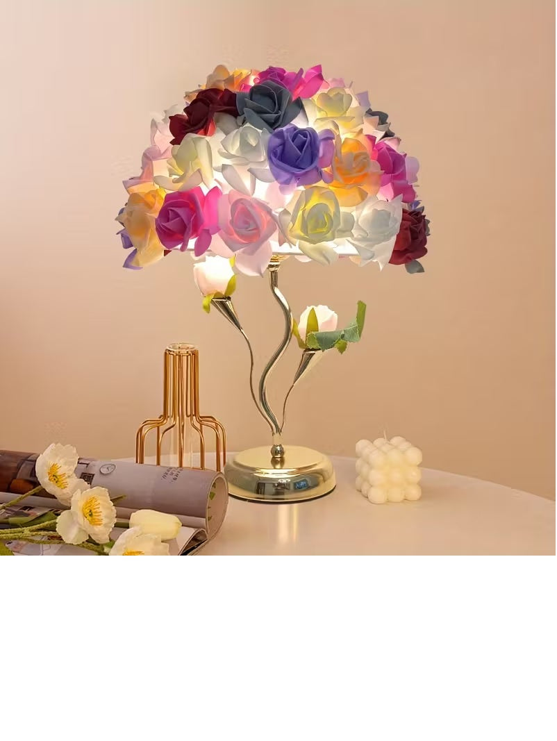 Creative & Cozy 7 Color Rose-Shaped Table Lamp