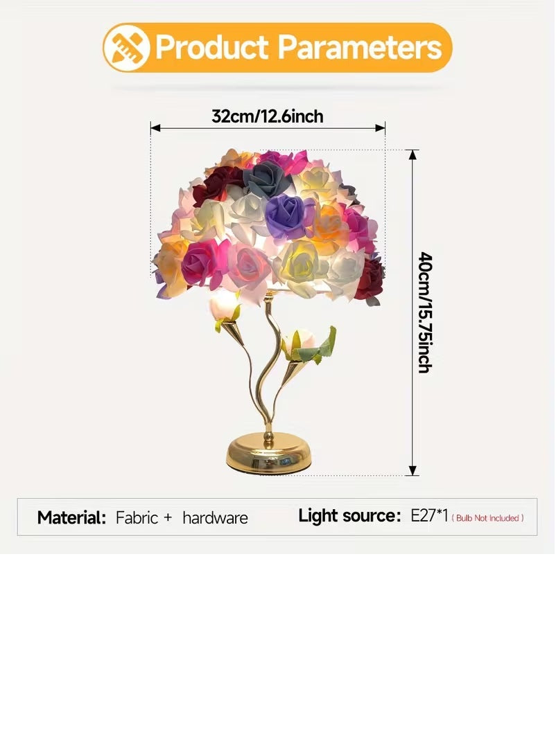Creative & Cozy 7 Color Rose-Shaped Table Lamp